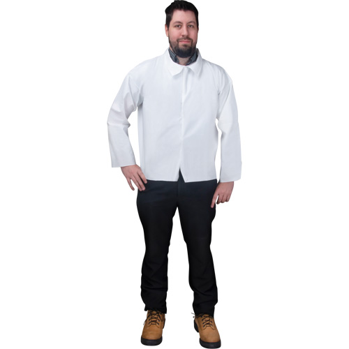 Disposable Shirt, Microporous, Small, White Smart Ofis