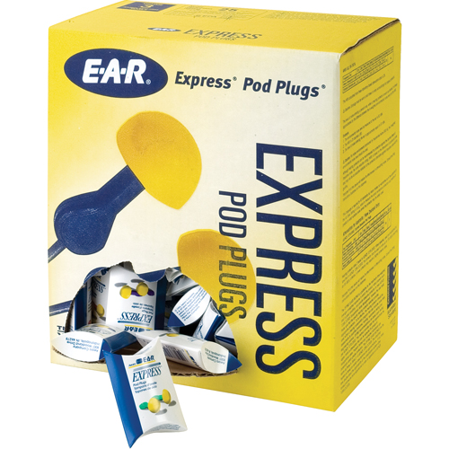 E-A-R Express Pod Plugs Earplugs, Uncorded, Bulk - Pillow Pack, 25 dB NRR, One-Size Smart Ofis
