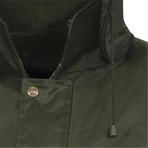 D8120J Manteau &agrave; capuchon ind&eacute;chirable Nailhead pour planteur d'arbres, Polyester/PVC, T-petit, Vert Smart Ofis