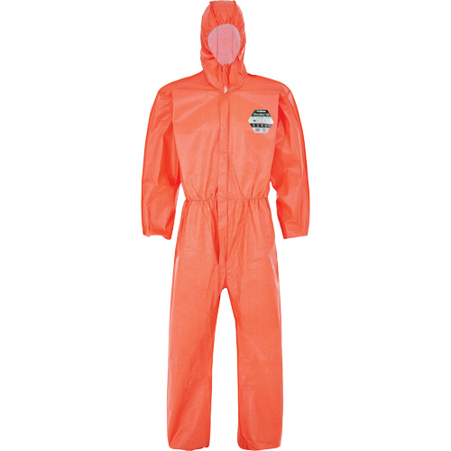 MicroMax&reg; NS Coverall with Elastic Hood, Cuffs, Waist & Ankles, Small, Orange, Microporous Smart Ofis
