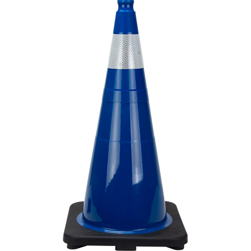 Premium Traffic Cone, 28", Blue, 4" Reflective Collar(s) Smart Ofis