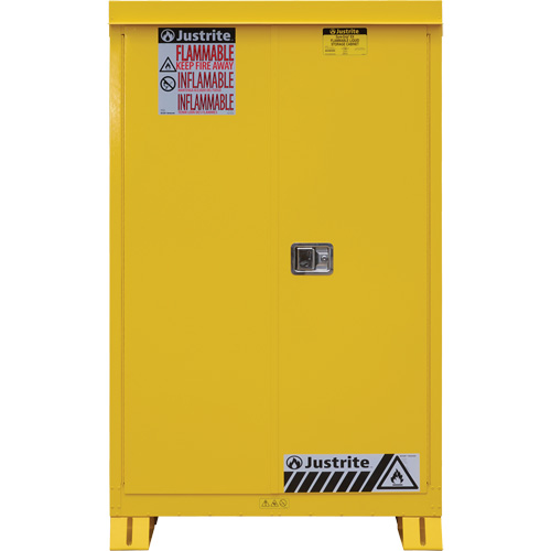 Outdoor Flammable Storage Cabinet, 45 gal., 2 Door, 43" W x 65" H x 18" D Smart Ofis