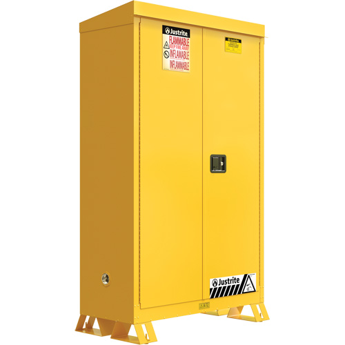 Outdoor Flammable Storage Cabinet, 45 gal., 2 Door, 43" W x 65" H x 18" D Smart Ofis