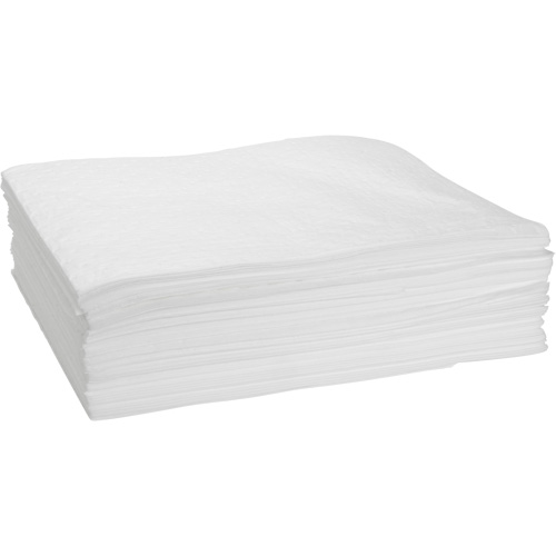 Bonded Sorbent Pad, Oil Only, 15" x 19", 10 gal. Absorbancy Smart Ofis