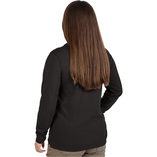 GRIDIRON Long Sleeve Pocket T-Shirt, Women's, X-Small, Grey Smart Ofis
