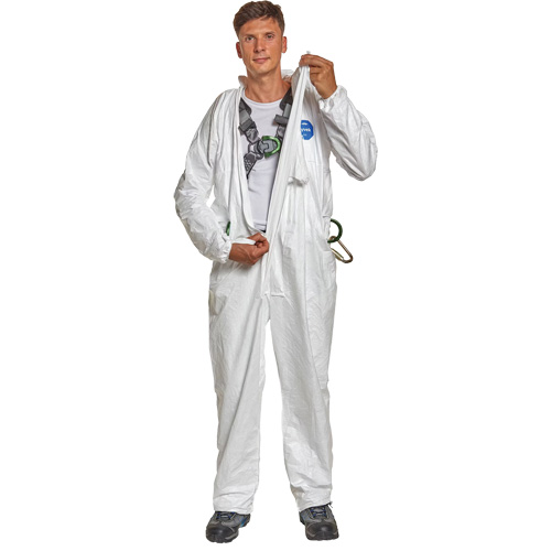 Harness-Compatible Disposable Coverall, X-Large, White, Tyvek&reg; 500 Smart Ofis