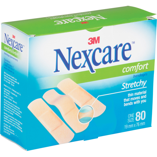 Nexcare Comfort Strips, Rectangular/Square, 3", Fabric, Sterile Smart Ofis