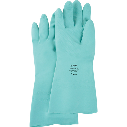 Gants &agrave; prise &agrave; motif en Z StanSolv, Taille 6/T-petit, 13" lo, Nitrile, 15 mils Smart Ofis