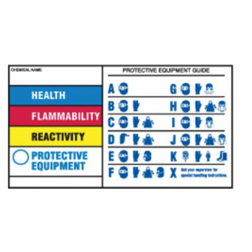 Protective Equipment Labels, Polyester, Sheet, 7" L x 4" W Smart Ofis