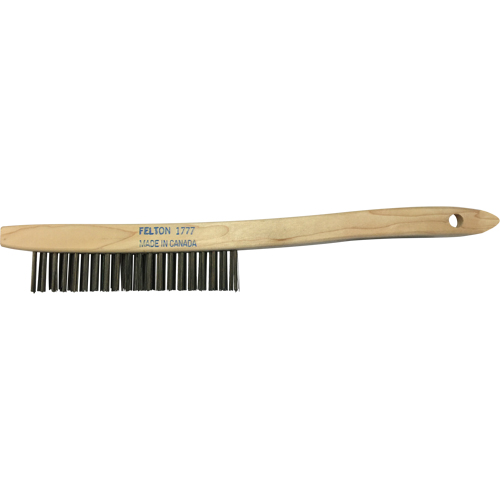 Brosses de nettoyage &agrave; manche recourb&eacute;, Acier, 4 x 19 rangs de fils, Longueur 14" Smart Ofis