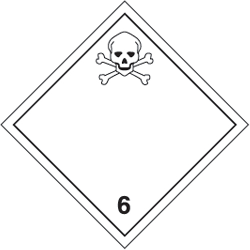 TDG Shipping Labels, Class 6.1, Toxic Substances, Vinyl Smart Ofis