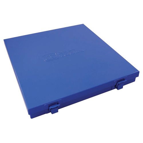 Slim Metal Box, 10-1/2" D x 9-1/4" W x 1-1/4" H, Blue Smart Ofis