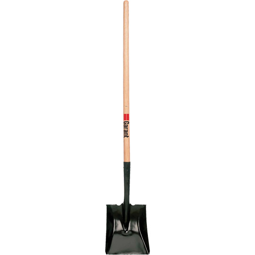 Square Point Shovel, Wood, Tempered Steel Blade, Straight Handle, 42" Long Smart Ofis