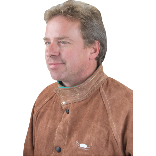 Welding Jacket, Leather, 4X-Large, Lava Brown Smart Ofis