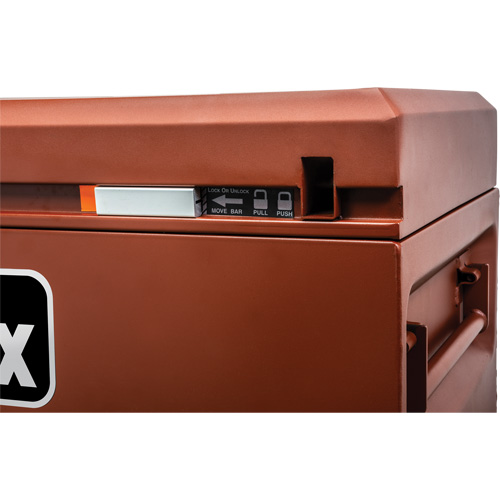 Site-Vault Chest, 72" x 24" x 30-3/4", Steel, Orange Smart Ofis