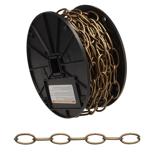 Chaîne d&eacute;corative, Acier au carbone, #10 x 60' (18,3 m) l, Charge d'utilisation 35 lb (0,0175 tonne) Smart Ofis