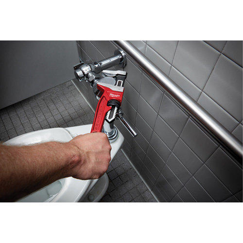 Cl&eacute; &agrave; tuyau &agrave; m&acirc;choires lisses, Cap des m&acirc;choires 2-5/8", Longueur 12", Fini Rev&ecirc;tement en poudre, Prise Ergonomique Smart Ofis