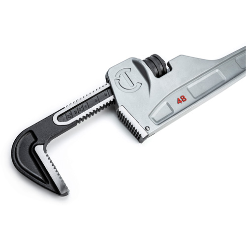 Pipe Wrench, 6" Jaw Capacity, 48" Long, Powder Coated Finish, Non-Ergonomic Handle Smart Ofis