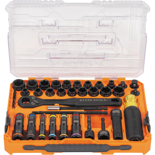 KNECT Complete Impact Pass Through & Flip Socket Set, 39 Pcs, Impact Smart Ofis
