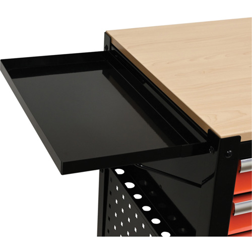 Utility Cart, 4 Drawers, Black/Orange Smart Ofis