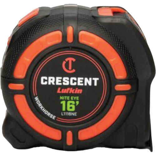 WORKHORSE NITE EYE Tape Measure, 1-1/4" x 16' Smart Ofis