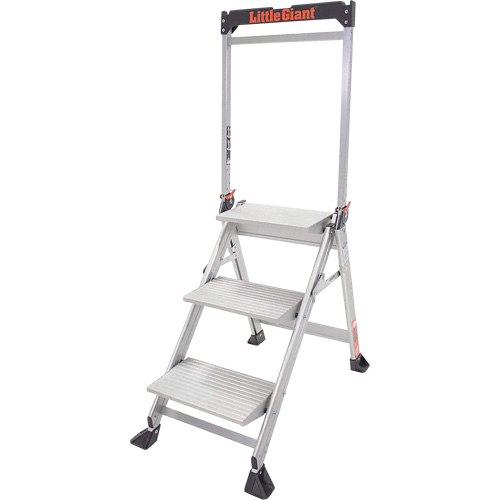 Jumbo Step Ladder, 2.2', Aluminum, 375 lbs. Capacity, Type 1AA Smart Ofis