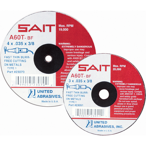 Cut-Off Wheel, 4" x 0.045", 5/8" Arbor, Type 27, Aluminum Oxide, 13500 RPM Smart Ofis