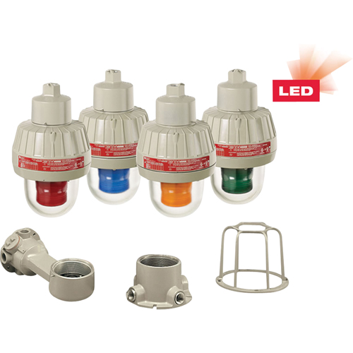 Explosion-Proof LED Warning Lights With XLT Technology, Continuous/Flashing, Amber Smart Ofis