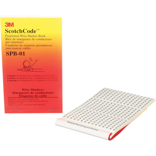 ScotchCode Pre-Printed Wire Marker Book Smart Ofis