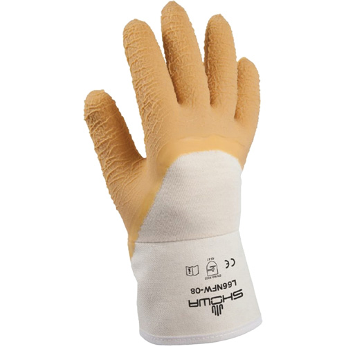 L66NFW General-Purpose Gloves, 8/Small, Rubber Latex Coating, Cotton Shell Smart Ofis