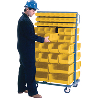 Double-Sided Mobile Bin Rack, Double-sided, 96 bins, 36" W x 24" D x 63" H Smart Ofis