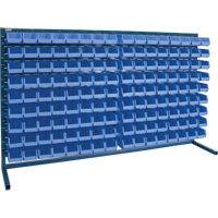 Louvered Rack with Bins, 144 Bins, 72" W x 15" D x 40" H Smart Ofis