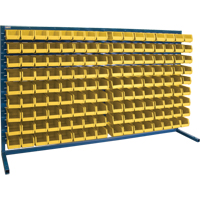Louvered Rack with Bins, 144 Bins, 72" W x 15" D x 40" H Smart Ofis