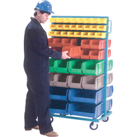 Mobile Bin Racks - Double Sided, 0 Bins, 36" W x 24" D x 67-1/2" H Smart Ofis