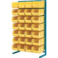 Single-Sided Stationary Bin Rack, 36" W x 12" D x 61" H, 28 Bins Smart Ofis