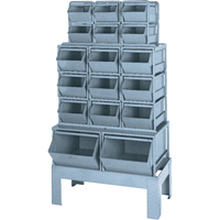Pre-Engineered Bin Combination, 1000 lbs. Cap., 33-1/2" W x 19 1/2" D x 54-1/4" H, Blue Smart Ofis