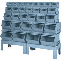 Pre-Engineered Bin Combinations, 1000 lbs. Cap., 68" W x 19-1/2" D x 55 1/4" H, Blue Smart Ofis