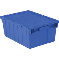 Flipak&reg; Polyethylene Plastic (PE) Distribution Containers, 21.9" x 15.2" x 9.3", Blue Smart Ofis