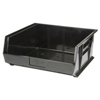 Stack & Hang Bin, 16-1/2" W x 7" H x 14-3/4" D, Black Smart Ofis