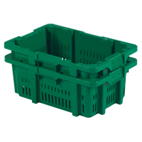 Food Handling Plastic Stack-N-Nest Container, 16" x 23.9" x 8.8", Green Smart Ofis