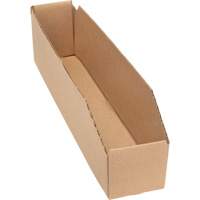 Deep Corrugated Parts Bins, 1-7/8" W x 17-1/8" D x 4-1/2" H, Beige Smart Ofis