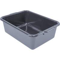 Bac d'entreposage tout usage &agrave; fond plat, 7" ha x 15" p x 21" lo, Plastique, Gris Smart Ofis
