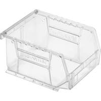Crystal Clear Ultra Bins, 4-1/8" W x 3" H x 5-3/8" D, Clear Smart Ofis