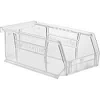 Crystal Clear Ultra Bins, 4-1/8" W x 3" H x 7-3/8" D, Clear Smart Ofis