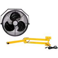 Industrial Workstation Fan Kit with Double Locking Arm, 12" Dia., 3 Speeds Smart Ofis