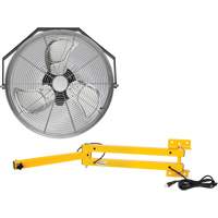 Industrial Workstation Fan Kit with Double Locking Arm, 18" Dia., 3 Speeds Smart Ofis
