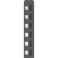 Clean-Line Perforated Lockerette, 6 -tier, 15" x 72" x 12", Steel Smart Ofis