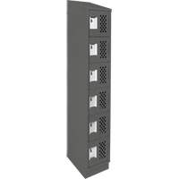 Assembled Lockerettes Clean Line Perforated Economy Lockers, 6 -tier, 18" x 72" x 12", Steel Smart Ofis