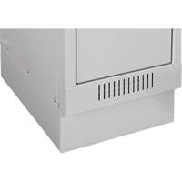 Clean Line Economy Lockers Recessed Base, 1 Banks, 4" H x 12" W x 18" D, Grey, Steel Smart Ofis