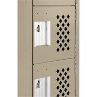 Assembled Lockerettes Clean Line Perforated Economy Lockers, 6 -tier, 18" x 72" x 12", Steel Smart Ofis